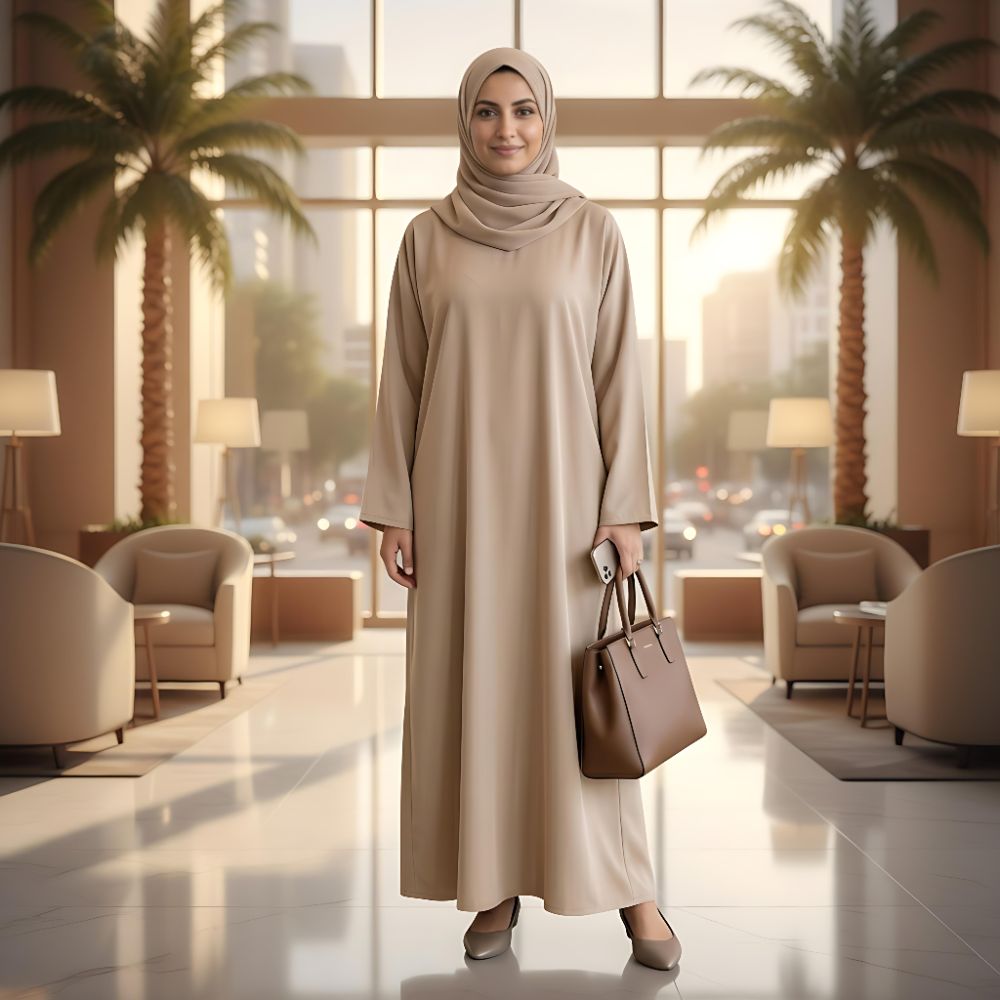 The Minimalist Everyday Abaya | Modern Grace Silhouette Abaya | Classic Comfort Plain Abaya