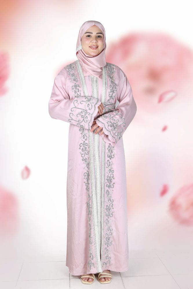 Luxury 4 Piece Moroccan Caftan Abaya Set | Party Abaya