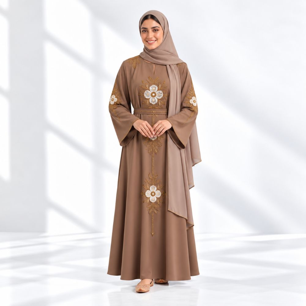 Elegant Nidha Embroidered Single Abaya