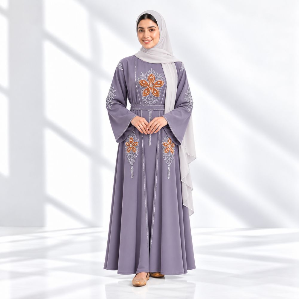Premium Luxury Nidha 4-Piece Inner & Outer Abaya Set