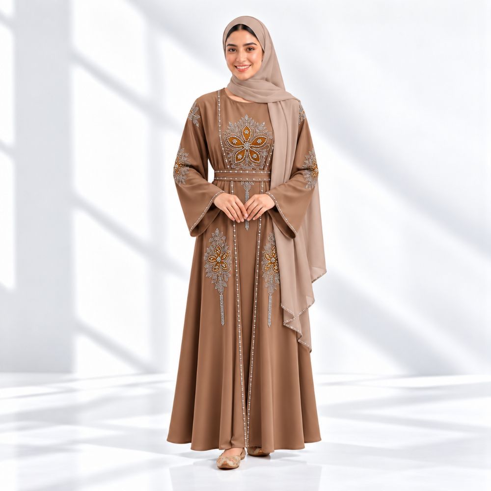 Premium Luxury Nidha 4-Piece Inner & Outer Abaya Set