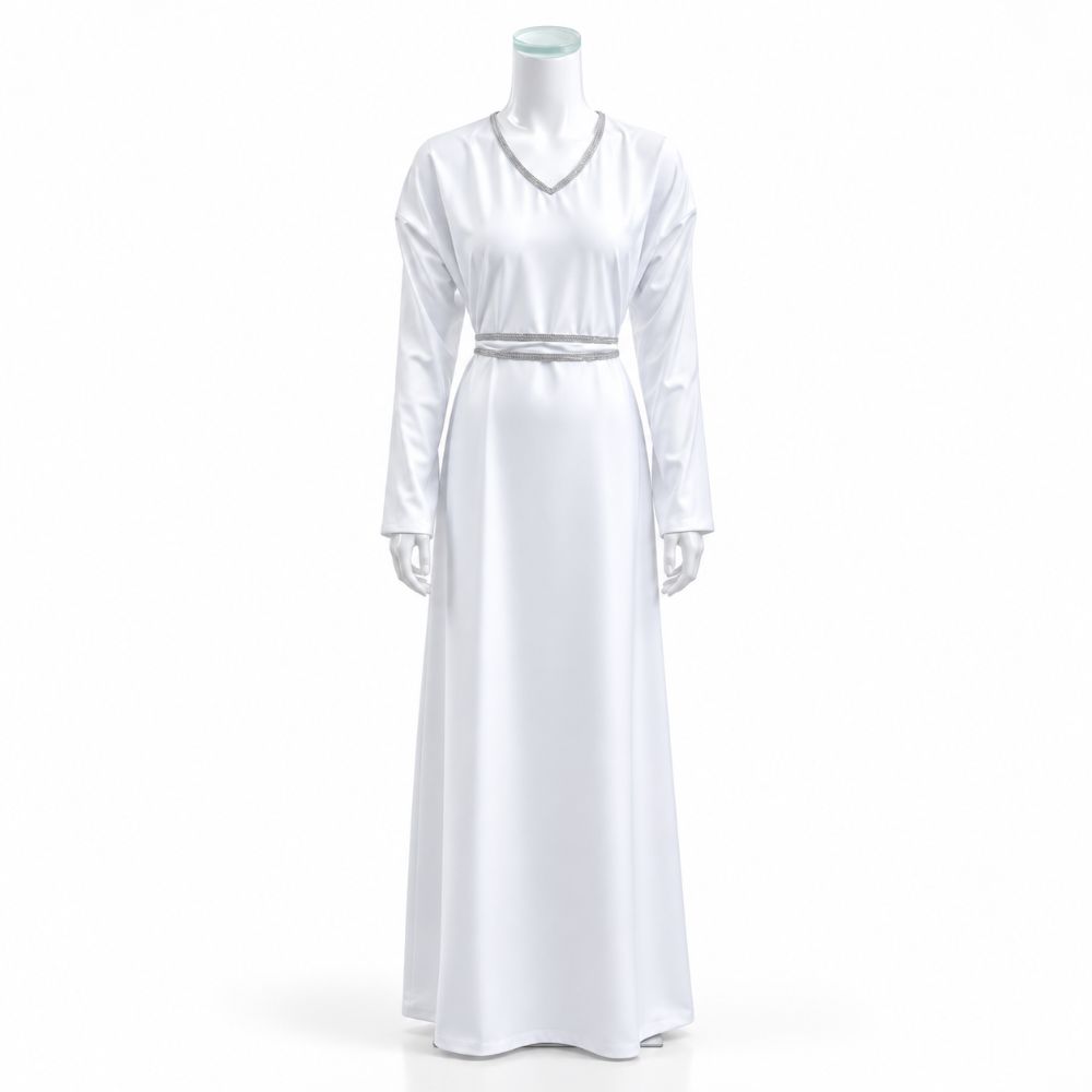The Royal Style Balloon-Sleeve Embroidered Abaya Set – Premium 4 Pieces