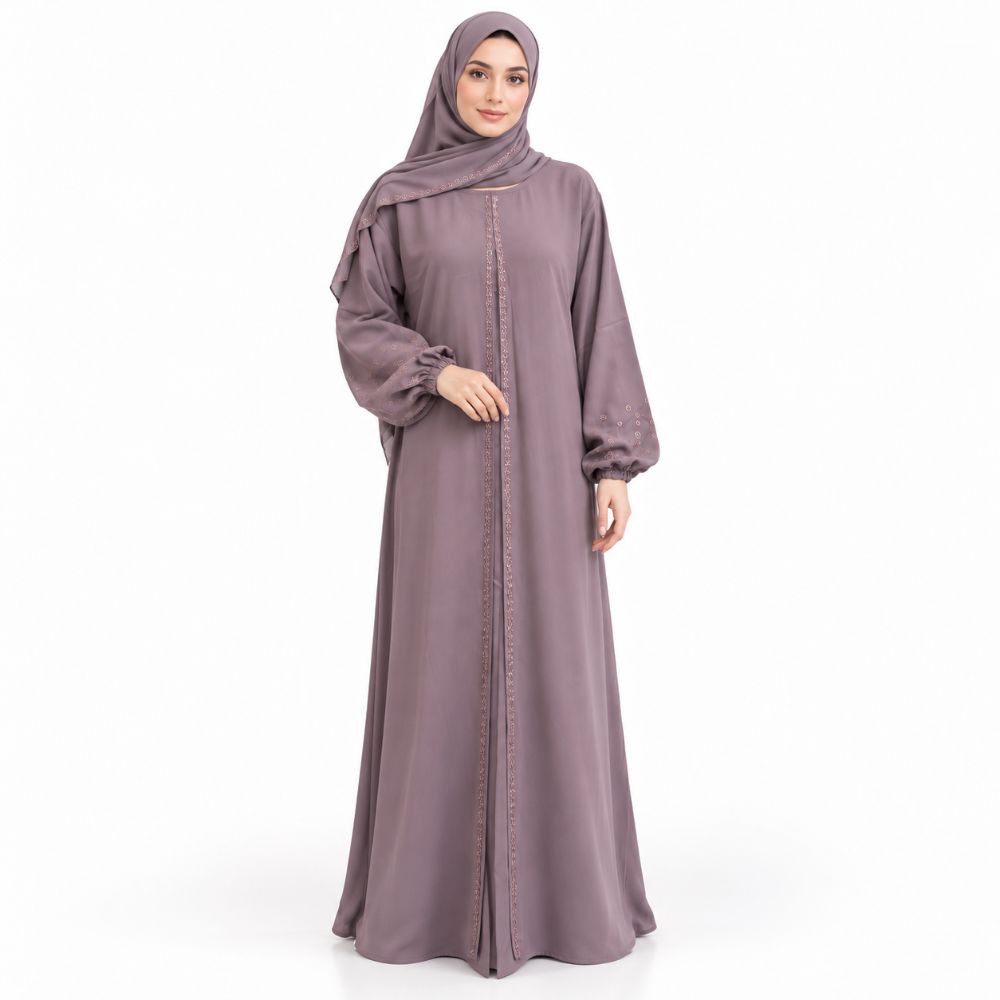 Nidha Georgette Premium Modest Abaya – Elegant Women's Islamic Clothing