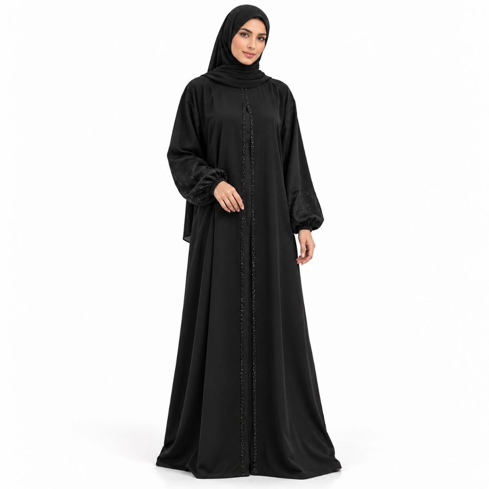 Nidha Georgette Premium Modest Abaya – Elegant Women's Islamic Clothing