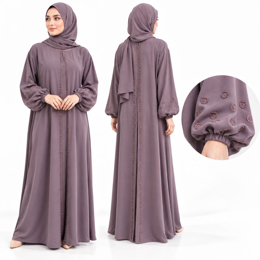 Nidha Georgette Premium Modest Abaya – Elegant Women's Islamic Clothing