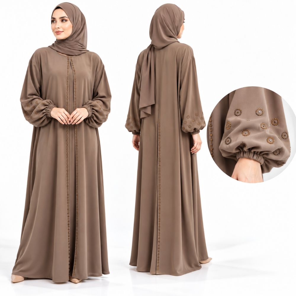 Nidha Georgette Premium Modest Abaya – Elegant Women's Islamic Clothing
