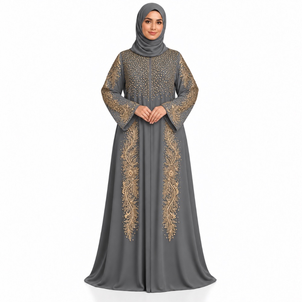 Deep and luxurious Midnight Blue Abaya