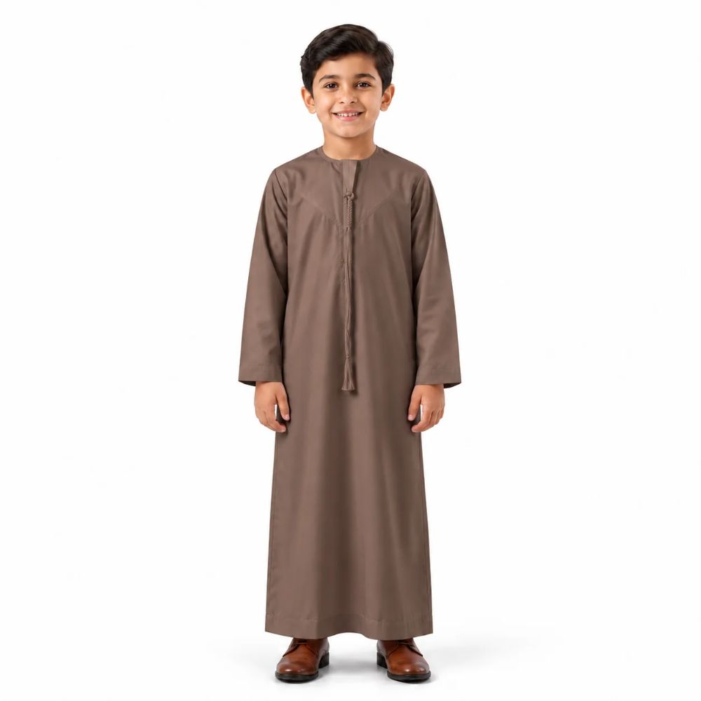 Boys’ Yemeni Thobe with Detachable Tassel Cord – 6 Colours